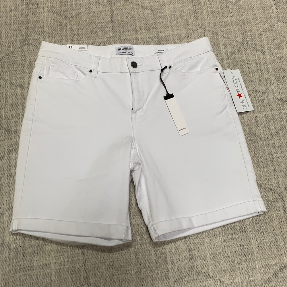 NWT William Rast White Jean Bermuda Shorts
